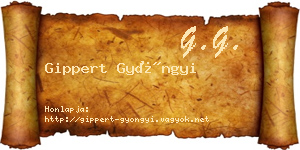 Gippert Gyöngyi névjegykártya